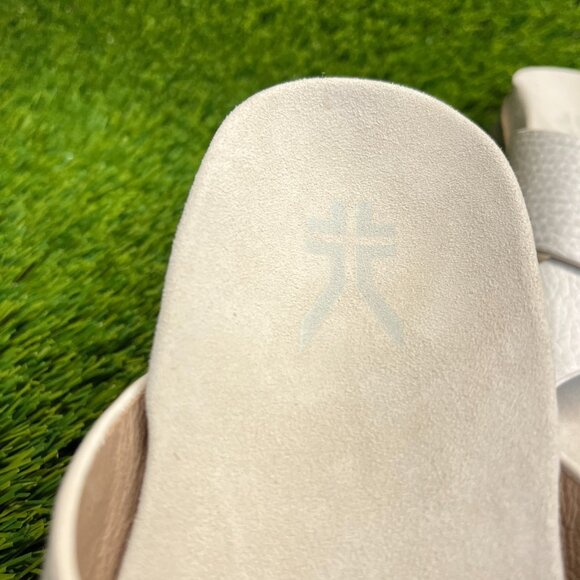 Kuru Breeze Womens Size 8 Cream Beach Walking Outdoor Leather Slide Sandals - Picture 8 of 10